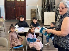 Reading a Bible story