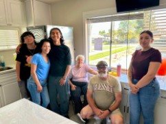 Church family in the kitchen