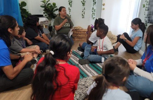 Story time with the children
