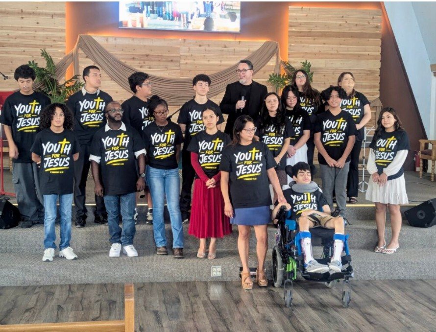 Youth for Jesus on the platform